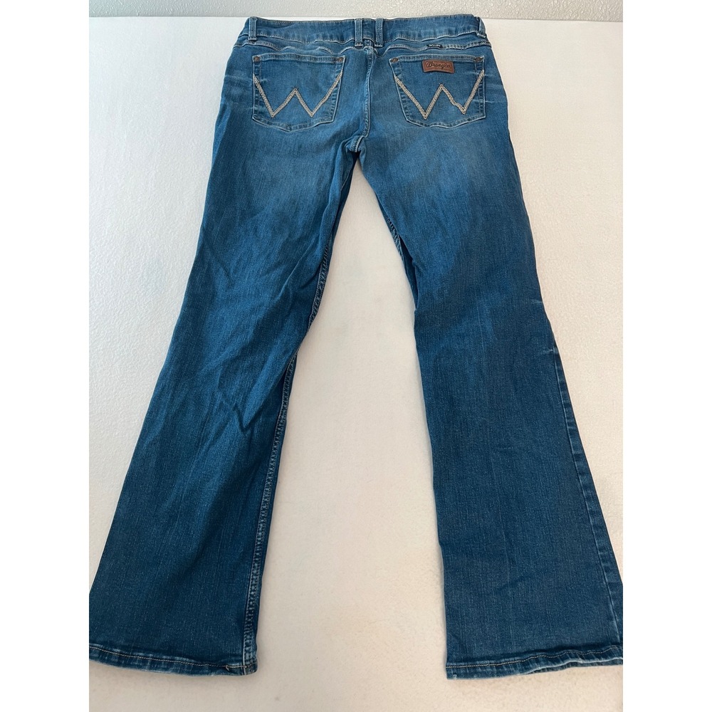 Wrangler Boot Cut Jeans Womens 17X34 Blue Excellent Stretch 1009MWZPV Denim - Picture 4 of 7